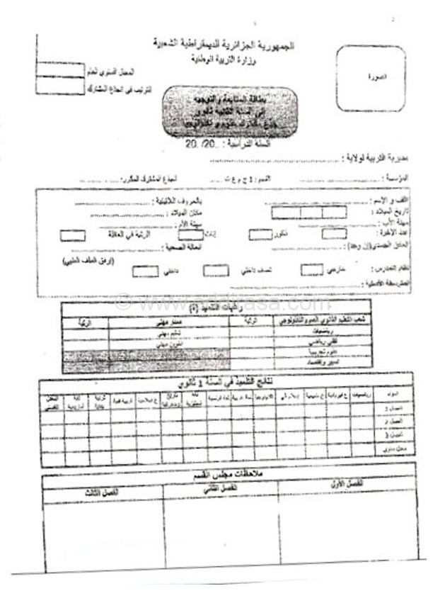 البطاقة التركيبية